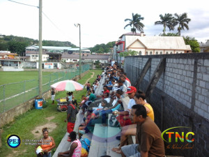 Fans watch the exciting ballgame