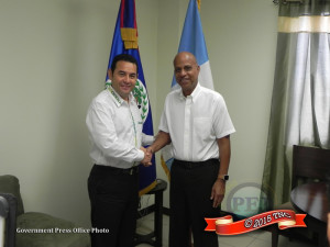 Jimmy Morales and Prime Minister Barrow