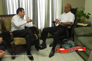 Prime Minister Barrow meets Jimmy Morales 