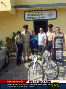 Placencia police gets bike donation