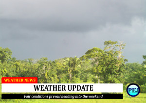 Rain clouds over southern Belize 