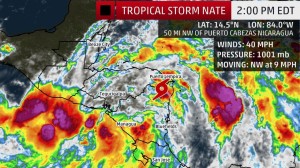 Tropical Storm Nate [Courtesy Weather Channel]