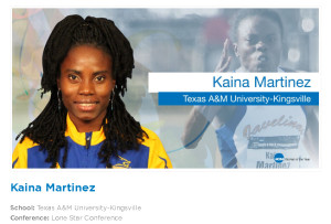 Kaina Martinez nominated for Woman of the Year {NCAA photo]