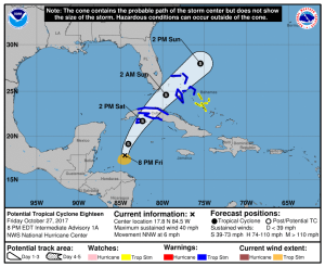 Potential Tropical Cyclone 18 [NOAA map]